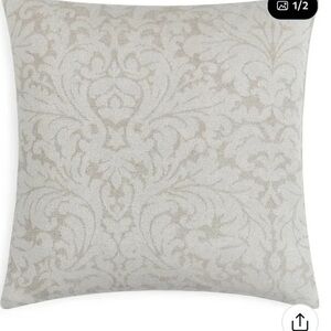 Bloomingdale's 1872 Clermont Euro Pillow Sham Cotton Jacquard Ivory- 26” NIP